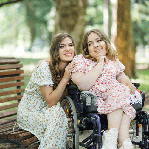 NDIS participant using wheelchair receiving disability support services in Bendigo, Victoria